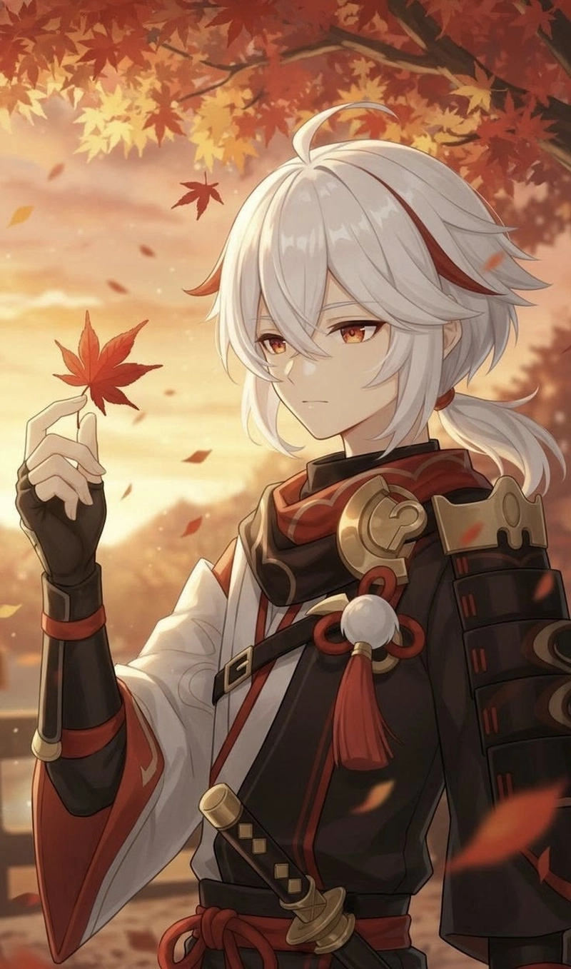 Kaedehara Kazuha tóc bay trong gió 